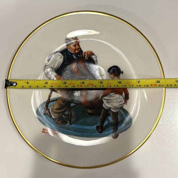 NORMAN ROCKWELL Limited Edition Danbury Mint Collectible Plate “Grandpa’s Girl” - Picture 8 of 8